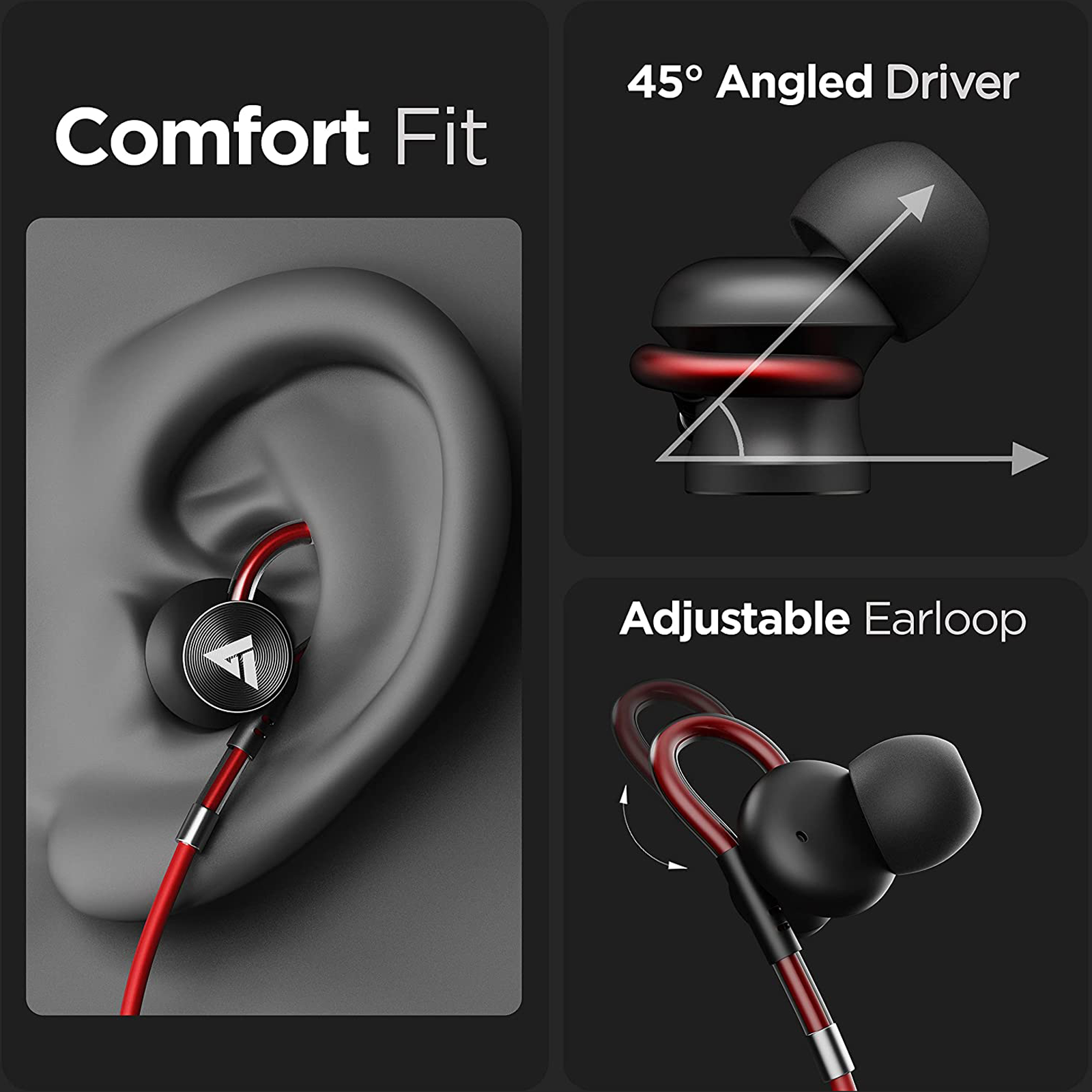 Buy Boult Audio BassBuds Loop BA RD Loop In Ear Wired Earphone